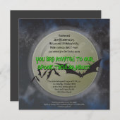 Einladung zum Vollmond- und Fledermäuse-Halloween- (Vorne/Hinten)