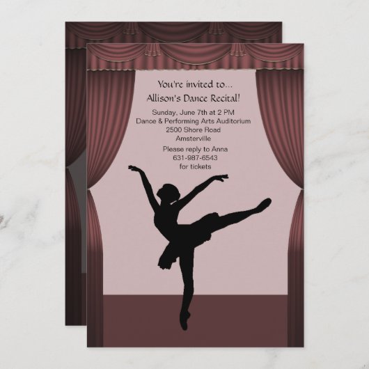 Einladung zum Vorhang Call Dance (Vorne/Hinten)