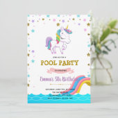 Einladung zum Wasserrutschbecken (Stehend Vorderseite)