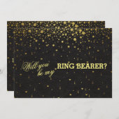 Einladung zum Wedding Gold Confetti Ring Beatter (Vorne/Hinten)