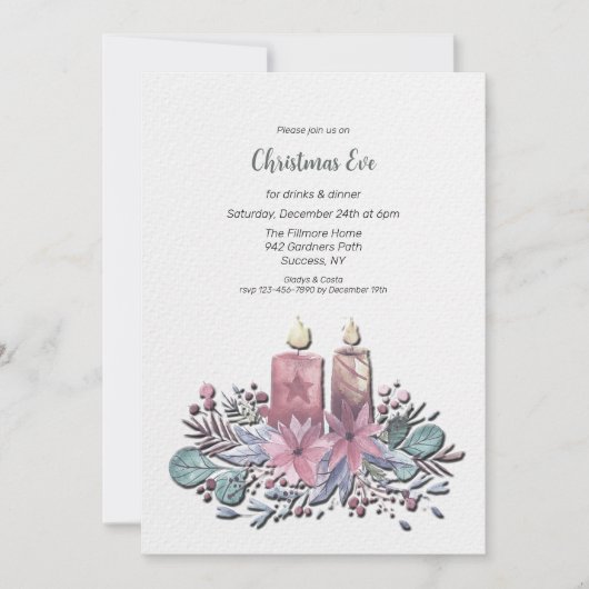 Einladung zum Weihnachtsabend (Vorderseite)