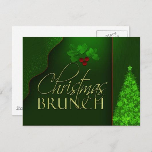 Einladung zum WeihnachtsBrunch (Vorne/Hinten)