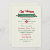 Einladung zum Weihnachtsessen (Vorne/Hinten)