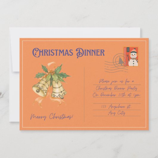 Einladung zum Weihnachtsessen (Vorderseite)