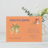 Einladung zum Weihnachtsessen (Stehend Vorderseite)