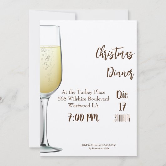 Einladung zum Weihnachtsessen (Vorderseite)