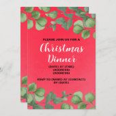 Einladung zum Weihnachtsessen, bestellbare Vorlage (Vorne/Hinten)