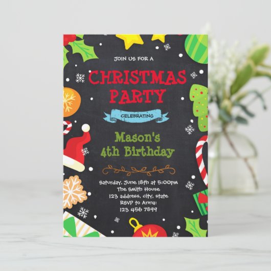 Einladung zum Weihnachtsgeschenk (Stehend Vorderseite)