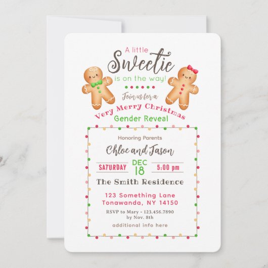 Einladung zum Weihnachtsgeschlecht (Vorderseite)