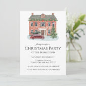 Einladung zum Weihnachtshaus (Stehend Vorderseite)