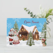 Einladung zum Weihnachtsmann (Stehend Vorderseite)