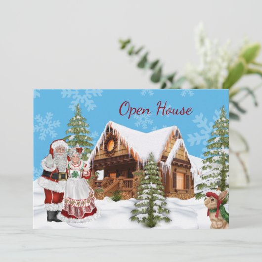 Einladung zum Weihnachtsmann (Stehend Vorderseite)