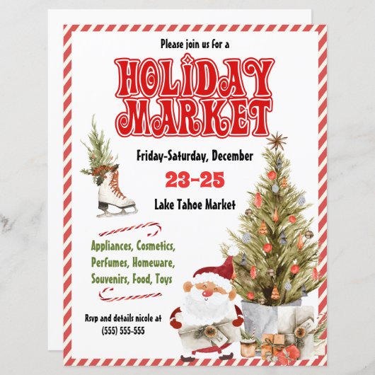 Einladung zum Weihnachtsmarkt (Vorne/Hinten)