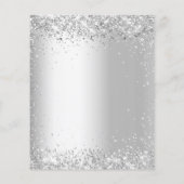 Einladung zum Weißsilber-Glitzer zum Geburtstag (Rückseite)