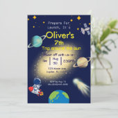 Einladung zum Weltraumtag - Party starten (Stehend Vorderseite)