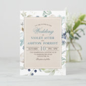 Einladung zum Winter Botanische Hochzeit (Stehend Vorderseite)