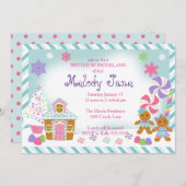 Einladung zum Winter Candy Land (Vorne/Hinten)