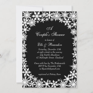 Einladung zum Winter Lace Couple mit Dusche
