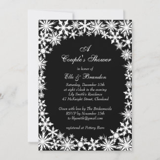 Einladung zum Winter Lace Couple mit Dusche