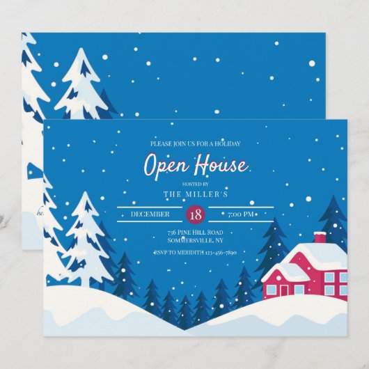 Einladung zum Winter Open House (Vorne/Hinten)