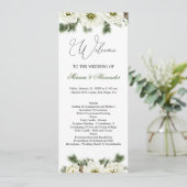 Einladung zum Winter Rose Pine Holly Wedding (Stehend Vorderseite)