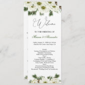 Einladung zum Winter Rose Pine Holly Wedding (Vorne/Hinten)