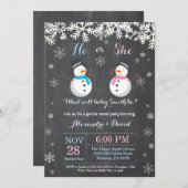 Einladung zum Winter-Snowman-Geschlecht (Vorne/Hinten)