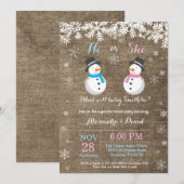Einladung zum Winter-Snowman-Geschlecht (Vorne/Hinten)