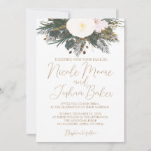Einladung zum Winter White Floral Wedding