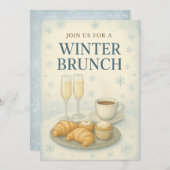 Einladung zum Winterbrunch | Elegant Mattiert (Vorne/Hinten)