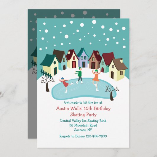 Einladung zum Winterdorf (Vorne/Hinten)