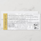 Einladung zum Yellow Paris Wedding Boarding Pass (Rückseite)
