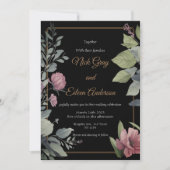 Einladung zum Zaubergarten Schwarze Hochzeit (Vorderseite)