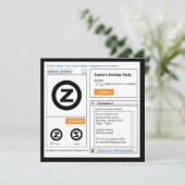Einladung zum Zazzle-Urlaub (Stehend Vorderseite)