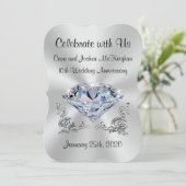 Einladung zum zehnten Hochzeitstag nach Maß bestel (Stehend Vorderseite)