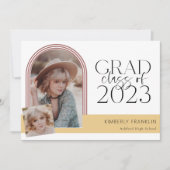 Einladung zum zeitgenössischen Chic Abschluss Foto (Vorderseite)