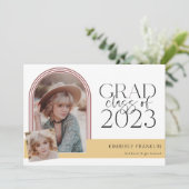 Einladung zum zeitgenössischen Chic Abschluss Foto (Stehend Vorderseite)