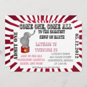 Einladung zum Zirkus/Karneval (Vorne/Hinten)