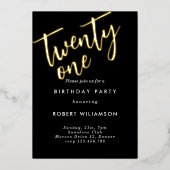 Einladung zum zwanzigsten Geburtstag (Vorderseite)