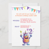 Einladung zum zweijährigen Geburtstag eines Monste (Rückseite)