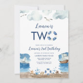 Einladung zum zweiten Geburtstag (Vorderseite)