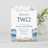 Einladung zum zweiten Geburtstag (Stehend Vorderseite)