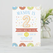 Einladung zum zweiten Geburtstag (Stehend Vorderseite)