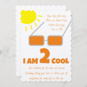 Einladung zum zweiten Geburtstag (Vorne/Hinten)