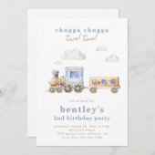 Einladung zum zweiten Geburtstag | Digital oder ge (Vorne/Hinten)