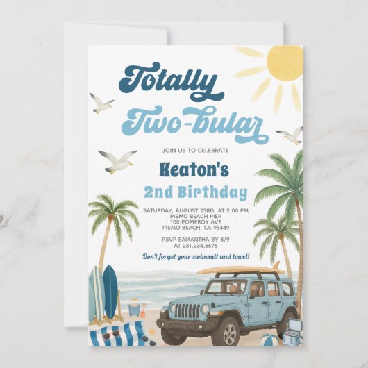 Einladung zum zweiten Geburtstag - insgesamt zweib (Vorderseite)