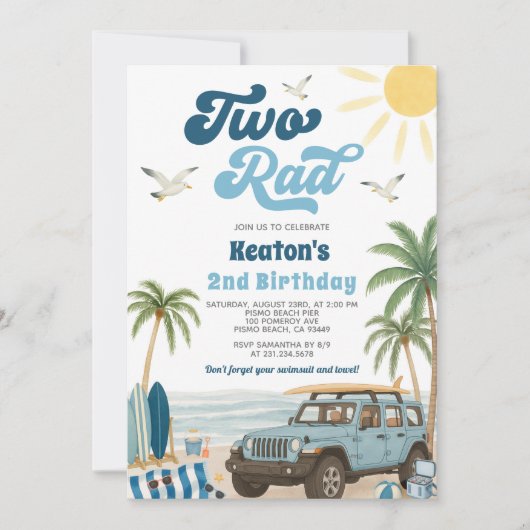 Einladung zum zweiten Geburtstag - zwei Krasse (Vorderseite)