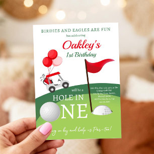 Einladung zur 1. Geburtstagsfeier mit Golf-Cart