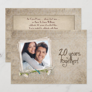 Einladung zur 20. Hochzeitsjubiläums-Open-House-Fe