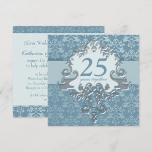 Einladung zur 25. Silberhochzeit-Jubiläumsfeier